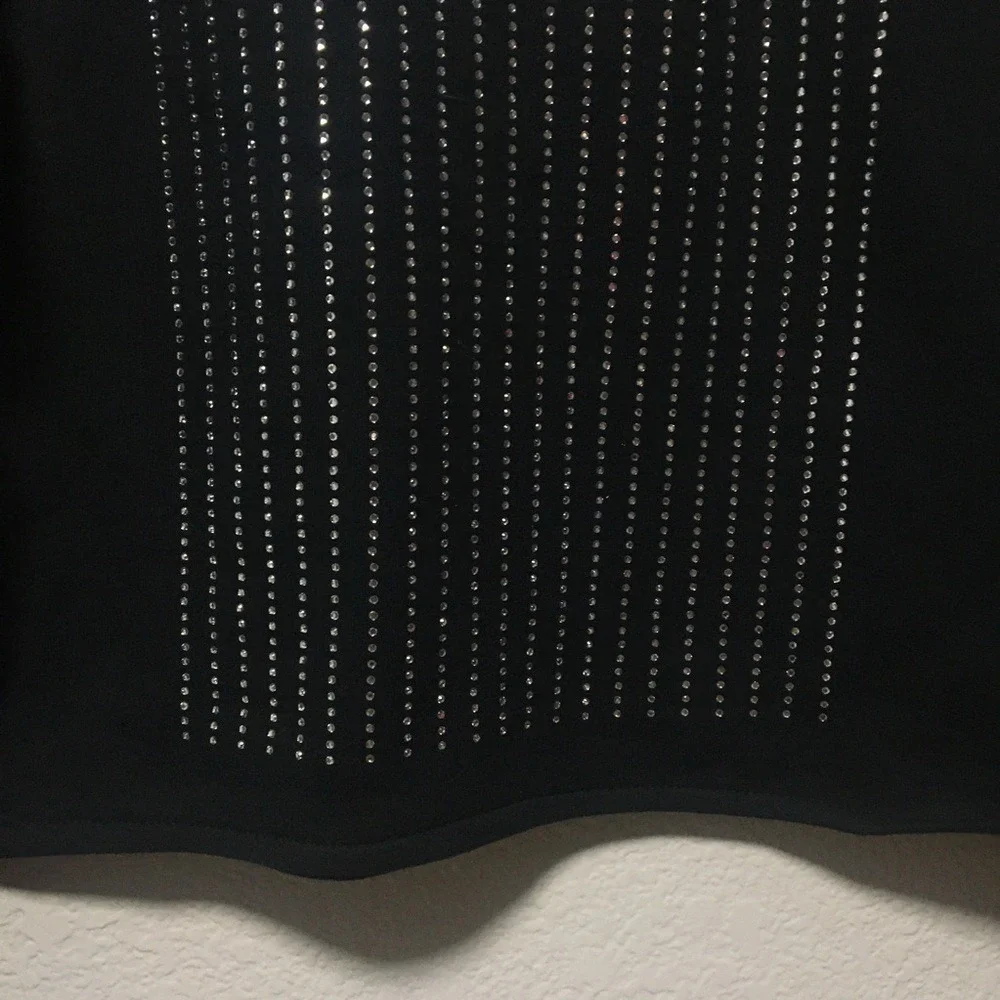 Y2k‎ Jacket Bedazzled Cardigan Rhinestone Zip Up Retro Euphoria Black